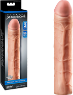 Fantasy X-Tensions Perfect 3 Inch Extension – Soft Flexible Fanta Flesh Penis Extension Sleeve > Sex Toys For Men > Penis Sleeves