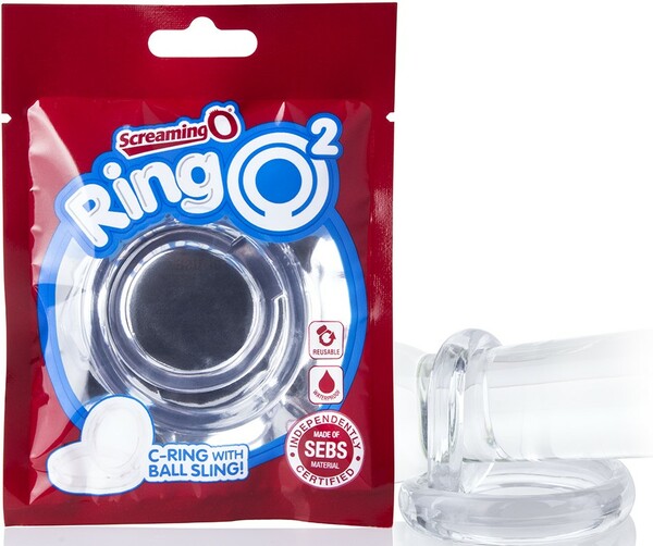 RingO RingO 2 Dual Cock Ring – Dual Loop Penis and Testicles Ring Clear > Cock Ring > Single
