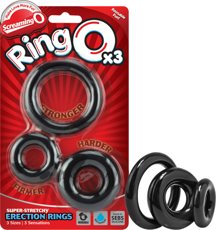 Screaming O RingO X3 Mixed Pack Cock Rings – 3-Pack Different Styles and Tensions > Cock Ring > Sets