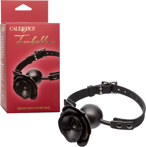 Forbidden Removable Rose Gag – Adjustable Breathable Fetish Accessory > Bondage Gear > Gags and Bits