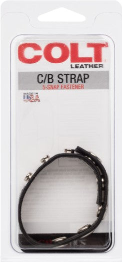 Colt Adjustable Leather Strap 5-Snap Fastener – Premium Soft Leather Strap Black > Clothes > Mens Leather