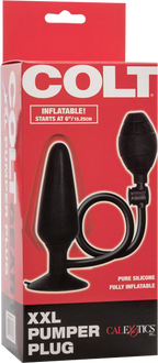 Colt XXL Pumper Plug – Inflatable Silicone Anal Plug with Squeeze Bulb and Quick Release Valve Black XXL > Anal Range > Tunnel and Stretchers