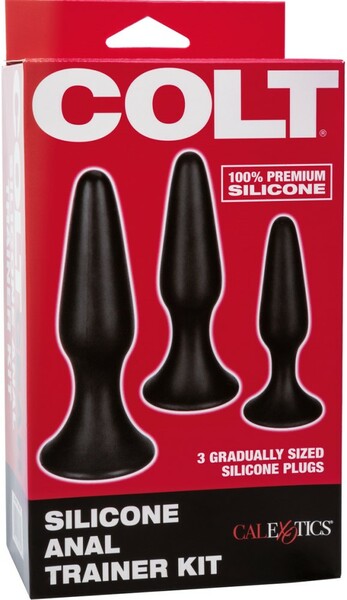 Colt Anal Trainer Kit – Graduated Silicone Anal Plug Set Black > Anal Range > Butt Plug Kits