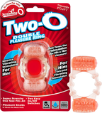 Two-O Vibrating Ring – Dual Motor Stretchy Silicone Couples Vibrator Ring Orange > Cock Ring > Vibrating