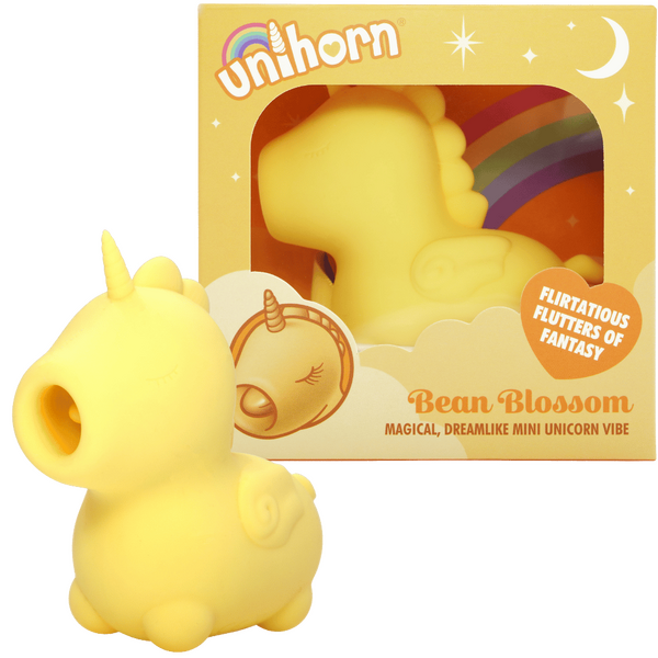 Unihorn Bean Blossom Flickering Tongue Unicorn Vibe – Playful Vibrator Yellow > Sex Toys For Ladies > Clitoral Vibrators and Stimulators