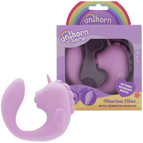 Ocean Peak Unihorn C-Horse Marina – Silicone Oscillating Tongue Vibrator Purple > Vibrators > Unconventional