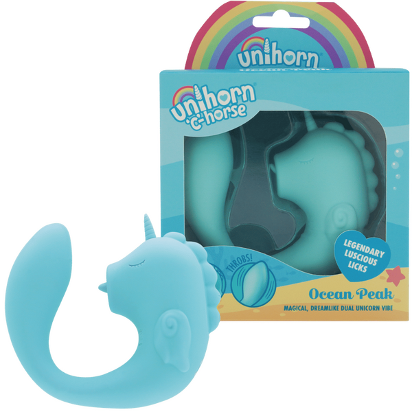 C Horse Ocean Peak – Silicone Oscillating Tongue Vibrator with Soft Tail Blue > Vibrators > Unconventional