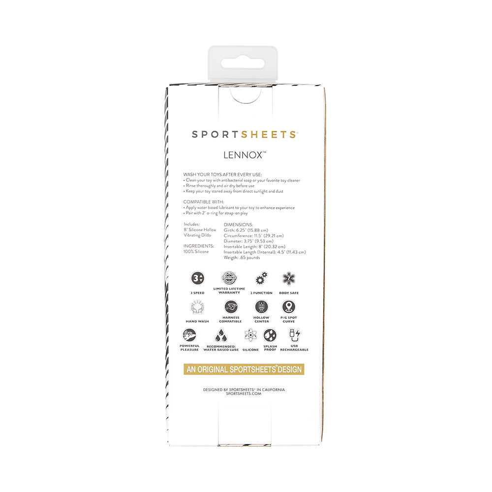 Sportsheets Merge Lennox Hollow Vibrating Silicone 8 Inch Dildo USB Rechargeable > Dildos > Neutral Dildos