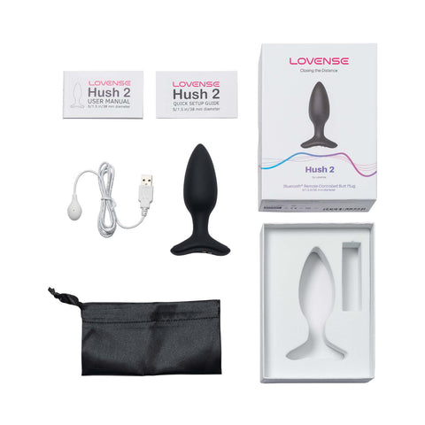 Lovense Hush 2 Rechargeable Silicone Anal Plug Vibrator with Flared Base > Anal Range > Vibrating Butt Plugs