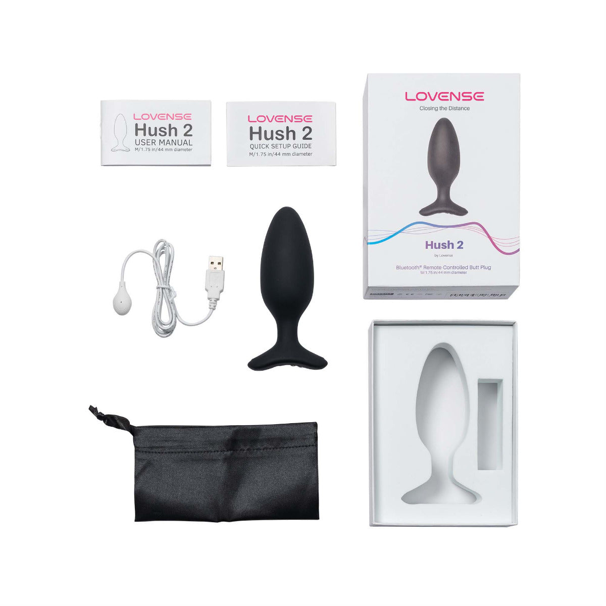 Lovense Hush 2 Upgraded Anal Plug Vibrator – Flared Base Silicone Butt Plug > Anal Range > Vibrating Butt Plugs