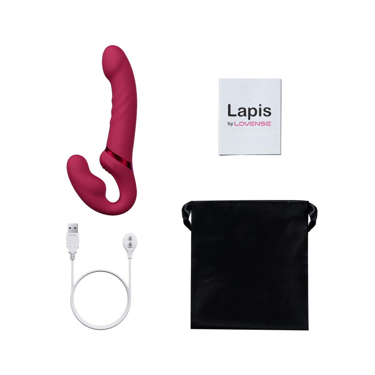 Lovense Lapis Double-Ended Vibrating Strapless Strap-On Dildo Silicone Couples Toy > Dildos > Strapless Strap Ons