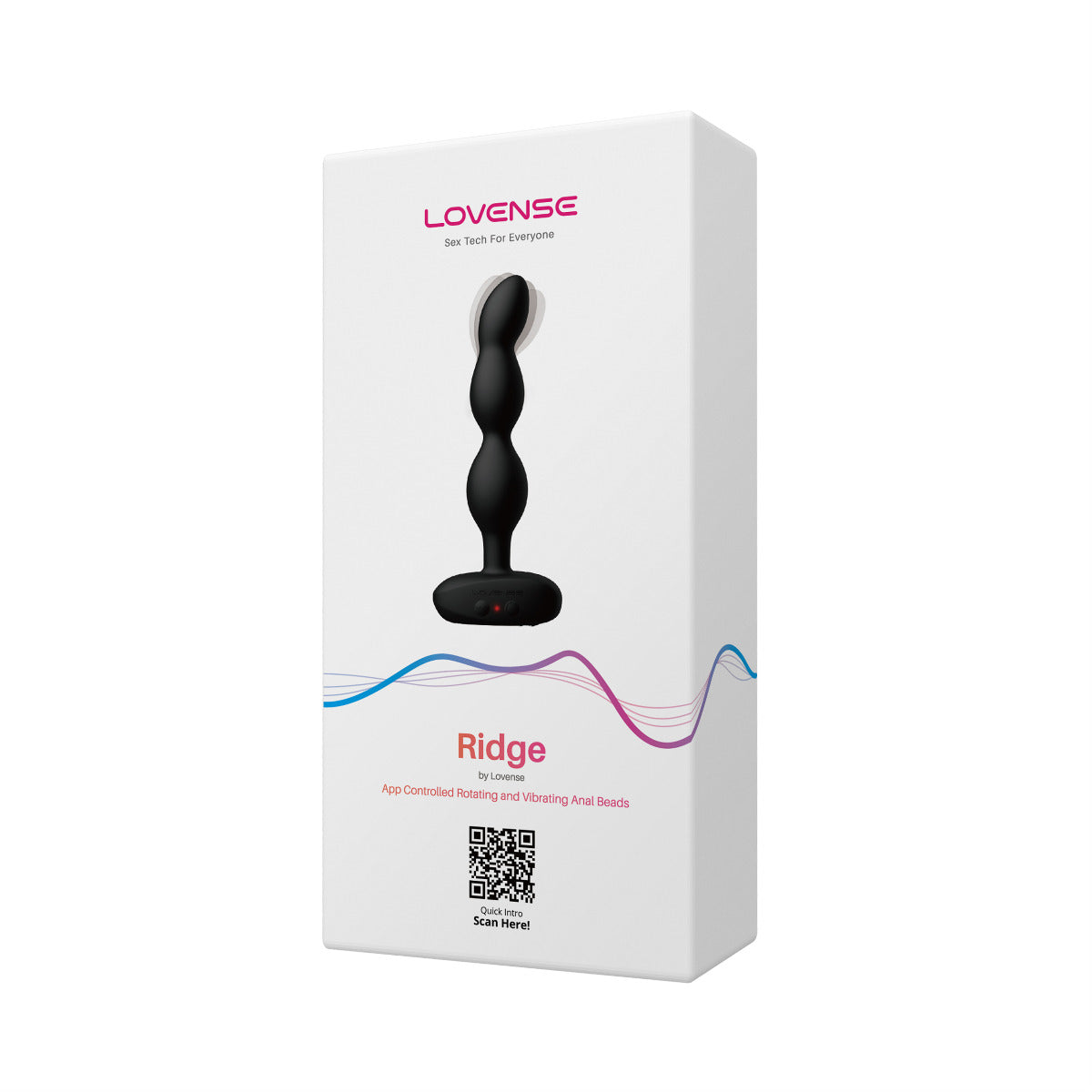 Lovense Ridge Rotating Vibrating Silicone Anal Beads with Flared Base Adult Toy > Anal Range > Anal Beads