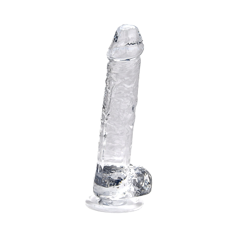 Loving Joy 7.5 Inch Clear Dildo with Balls – Realistic Suction Cup Dildo 7.5 Inch Length 1.4 Inch Diameter > Dildos > Realistic Dildos