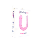 Loving Joy Double Mini Dildo (Pink) 28cm Total Length with Large and Small Heads – Realistic Dildo > Dildos > Double Dildos