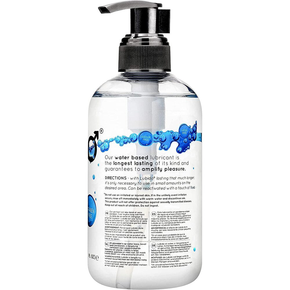Lubido 250ml Paraben Free Water Based Intimate Lubricant with Pump Dispenser Water Based Lube