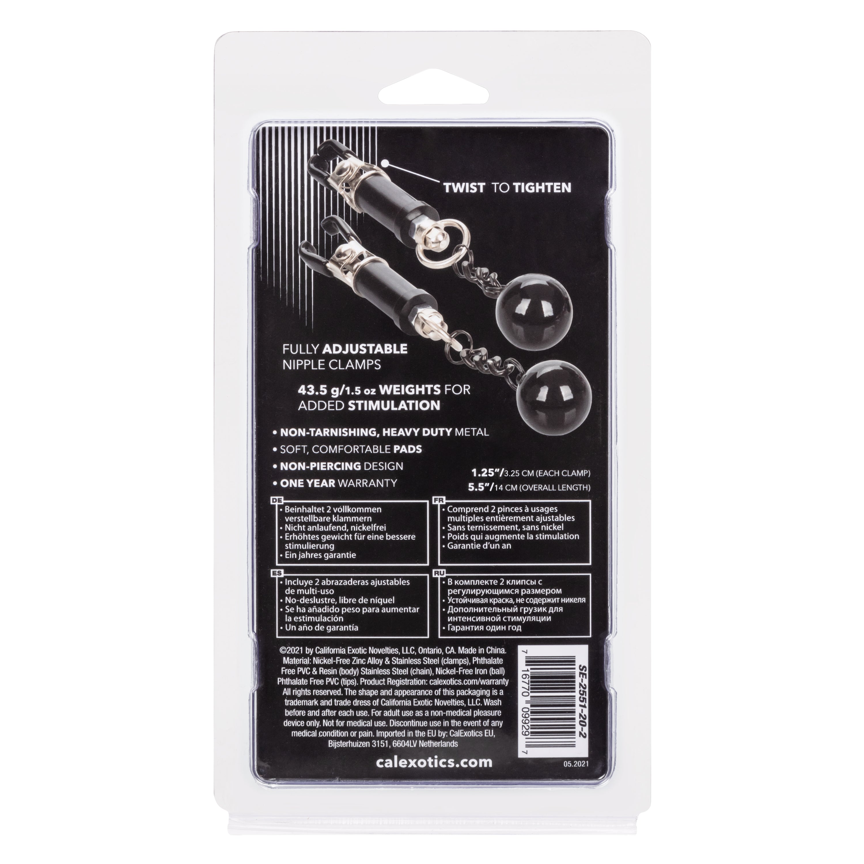 Nipple Grips Weighted Twist Adjustable Nipple Clamps – Unique Twisting Design Clamps > Sex Toys > Nipple Clips