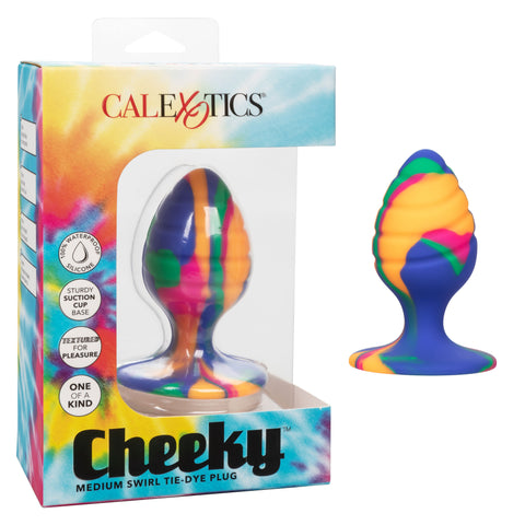 Cheeky Medium Swirl Tie Dye Butt Plug Butt Plugs