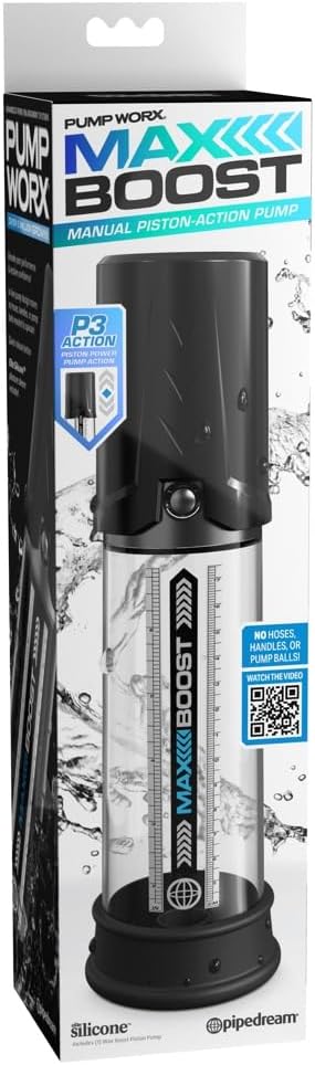 Pump Worx Max Boost – 7 Inch Insertable Penis Pump with Vacuum Pressure Technology > Pumps > Penis Pumps Electric