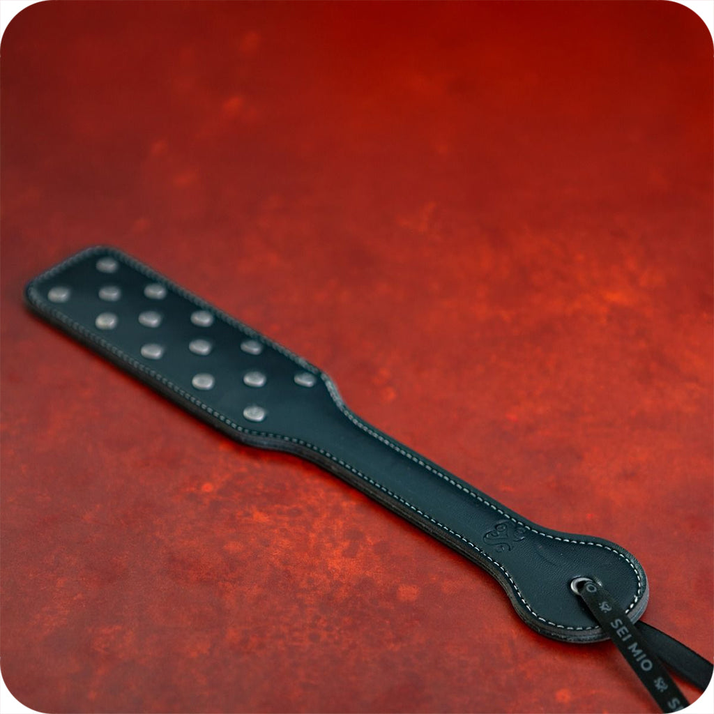 SEI MIO Studdy Hard Leather Paddle with Metal Studs – Punishment Paddle > Bondage Gear > Paddles
