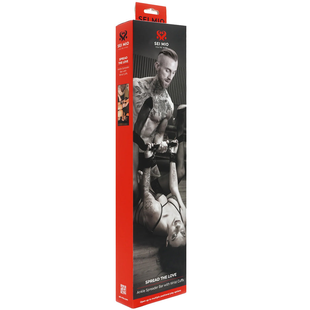 Sei Mio Spread the Love Ankle Spreader Bar with Wrist Cuffs – Restraint Bar Set > Bondage Gear > Restraints