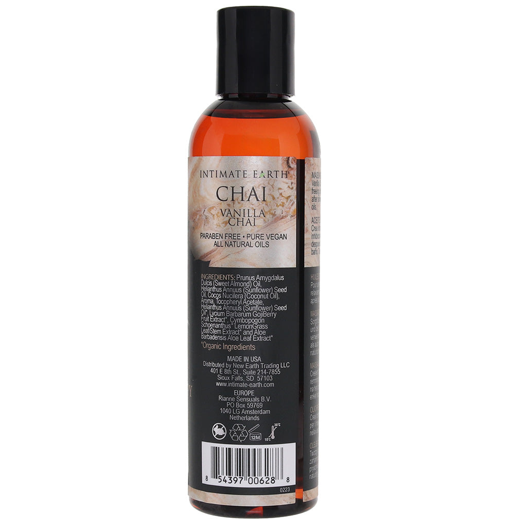 Intimate Earth Chai Aromatherapy Massage Oil Vanilla 120ml – Natural Oils Organic Extracts Body Oil > Essentials > Massage Oil