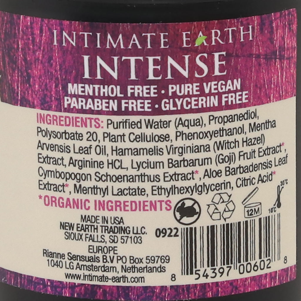 Intimate Earth Intense Clitoral Stimulating Gel 30ml - Natural Peppermint Oil Gel > Essentials > Womens Enhancers