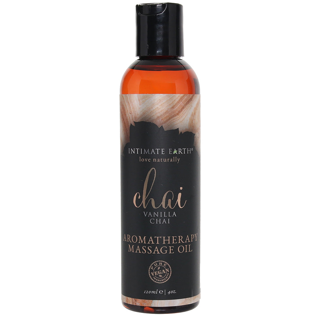 Intimate Earth Chai Aromatherapy Massage Oil Vanilla 120ml – Natural Oils Organic Extracts Body Oil > Essentials > Massage Oil