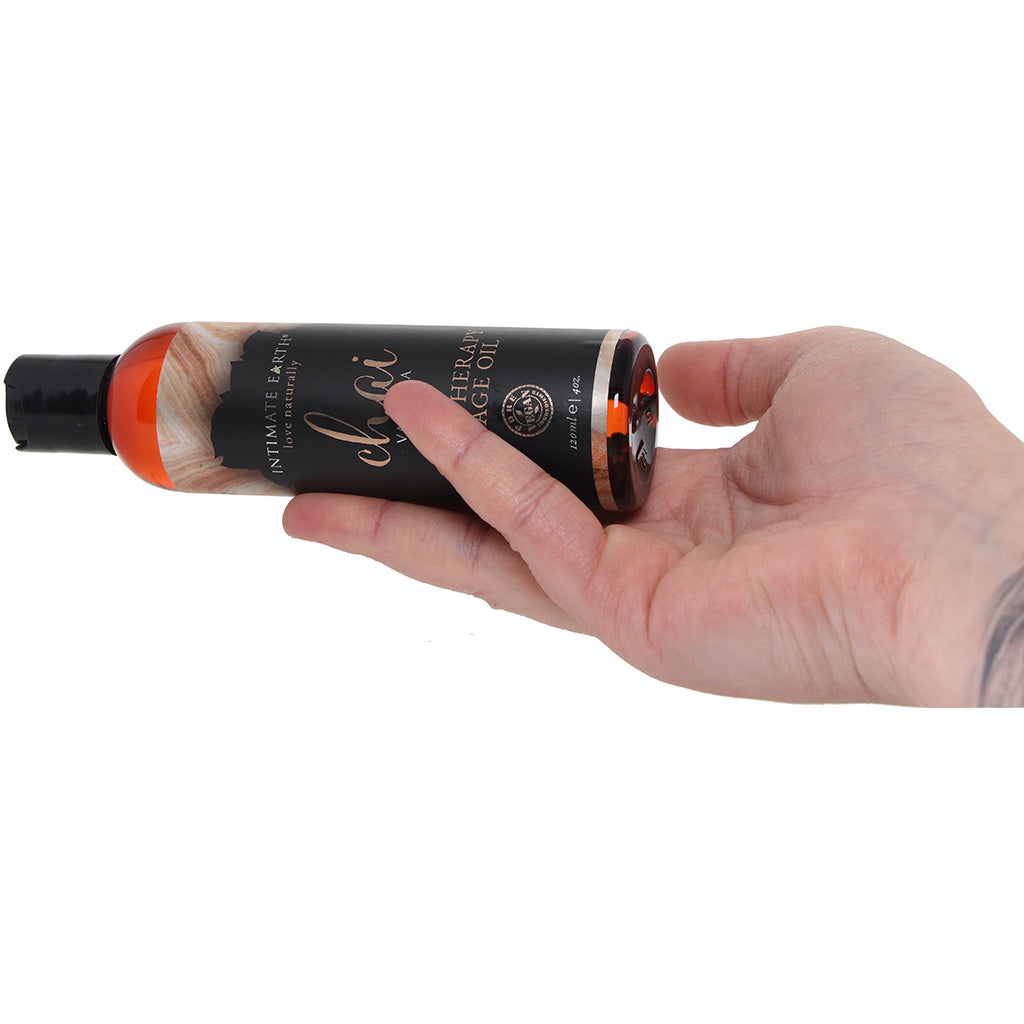 Intimate Earth Chai Aromatherapy Massage Oil Vanilla 120ml – Natural Oils Organic Extracts Body Oil > Essentials > Massage Oil