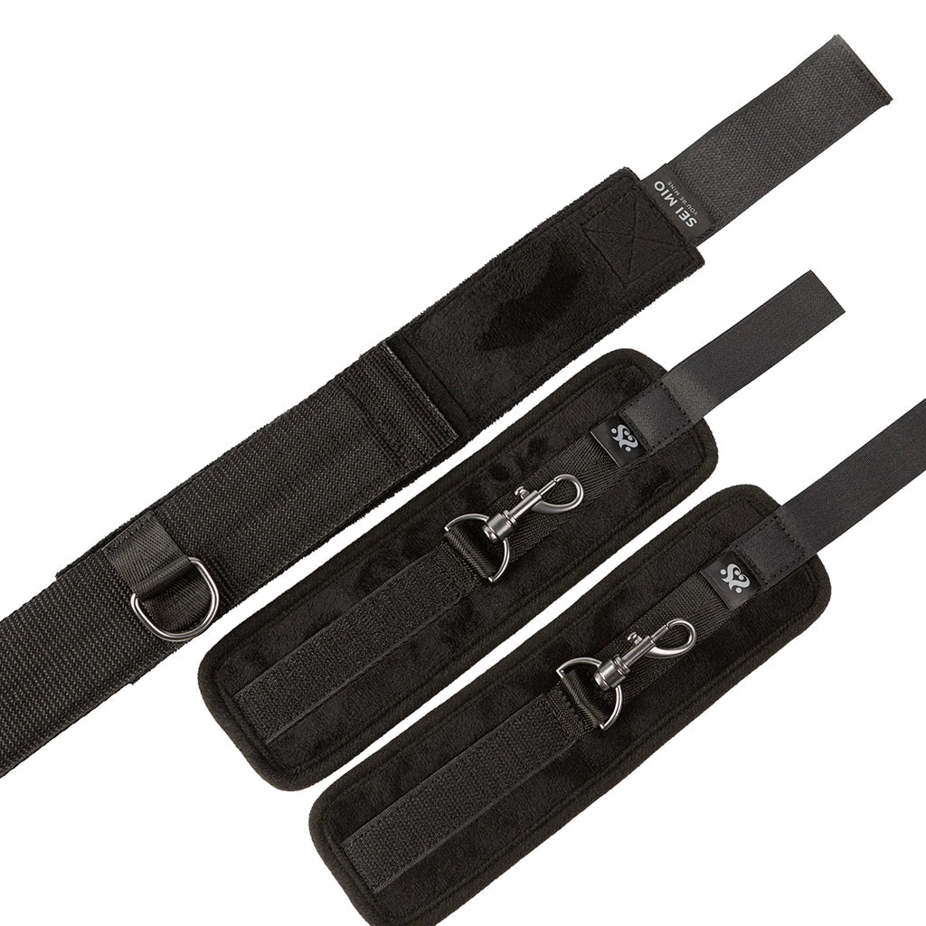 Sei Mio Spread the Love Ankle Spreader Bar with Wrist Cuffs – Restraint Bar Set > Bondage Gear > Restraints
