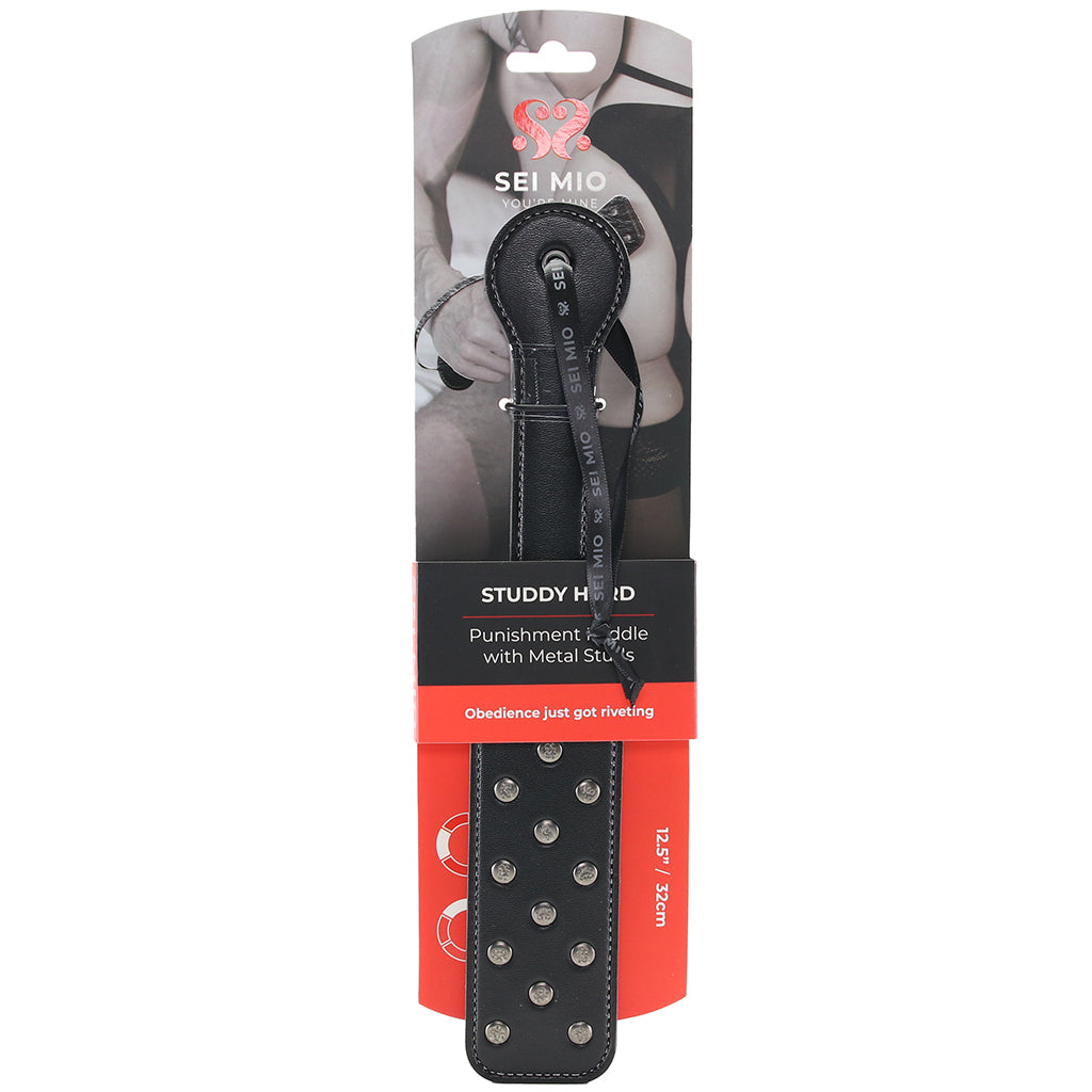 SEI MIO Studdy Hard Leather Paddle with Metal Studs – Punishment Paddle > Bondage Gear > Paddles