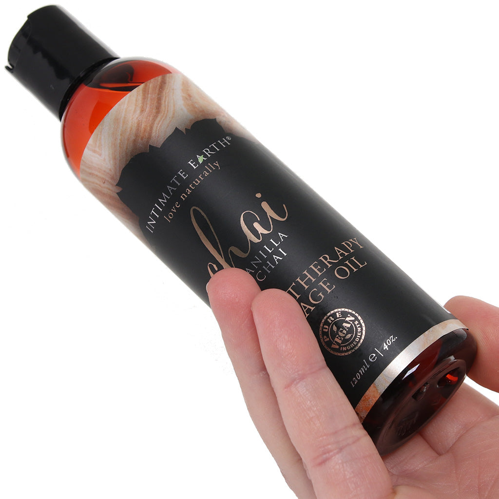 Intimate Earth Chai Aromatherapy Massage Oil Vanilla 120ml – Natural Oils Organic Extracts Body Oil > Essentials > Massage Oil
