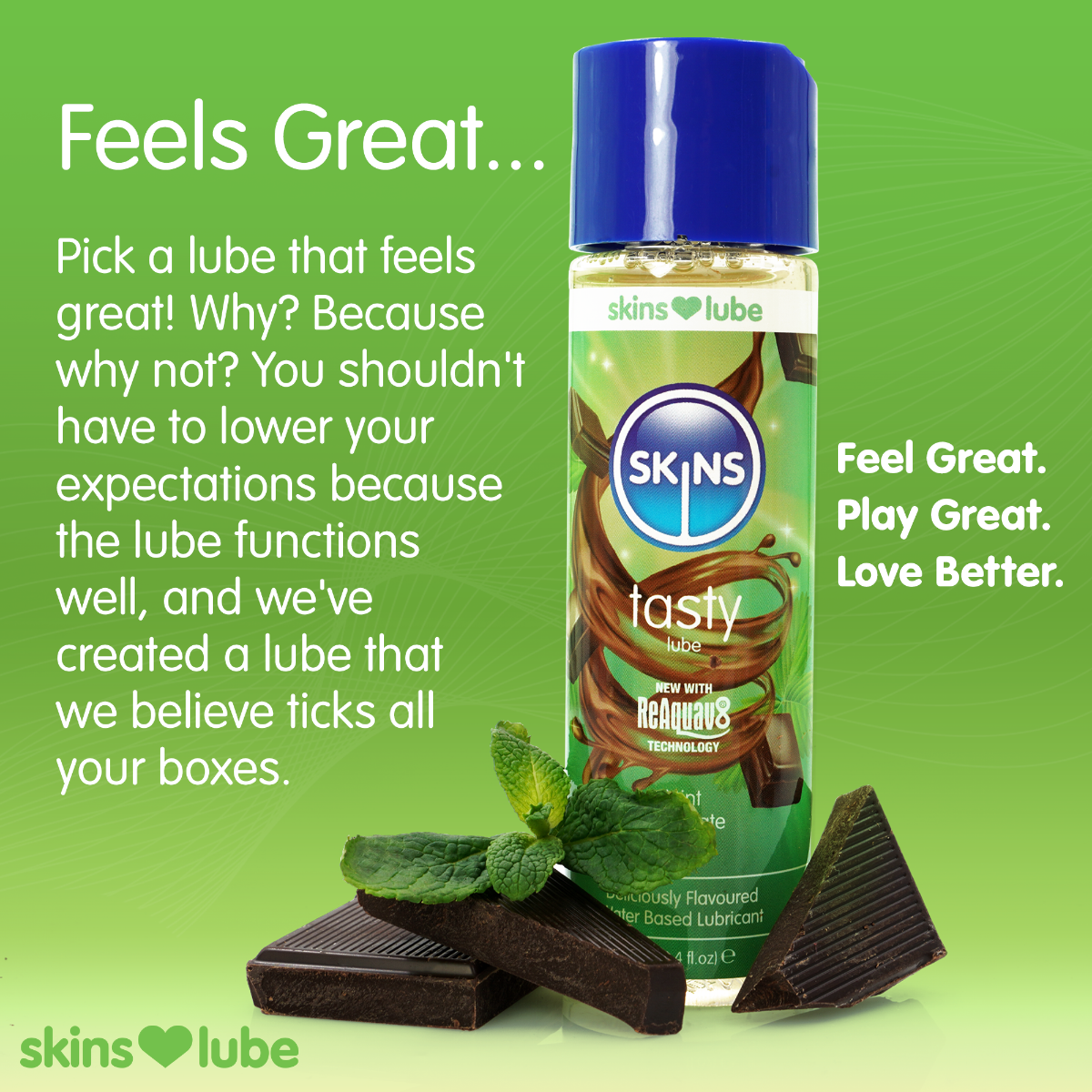 Skins Mint Chocolate Passion – Water-Based Lubricant 130ml > Lube > Flavoured