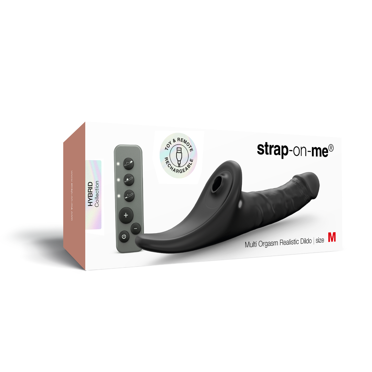 Strap On Me Multi Orgasm Medium Realistic Silicone Dildo Black Transparent Sex Toy Black Tr M > Dildos > Realistic Dildos Main image