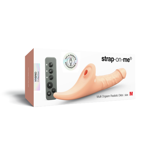 Strap On Me Multi Orgasm Medium Realistic Silicone Dildo Black Transparent Sex Toy Vanilla Tr M > Dildos > Realistic Dildos