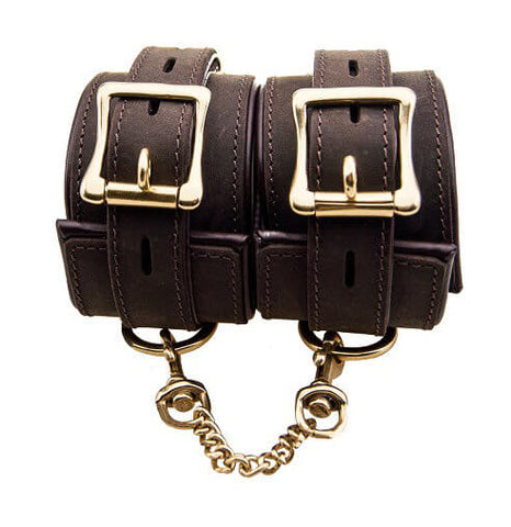 BOUND Nubuck Leather Ankle Restraints – Adjustable Leather Ankle Restraints Restraints