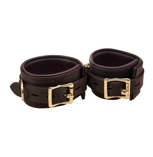 BOUND Nubuck Leather Ankle Restraints – Adjustable Leather Ankle Restraints Restraints
