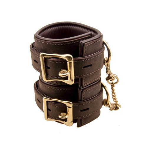 BOUND Nubuck Leather Ankle Restraints – Adjustable Leather Ankle Restraints Restraints