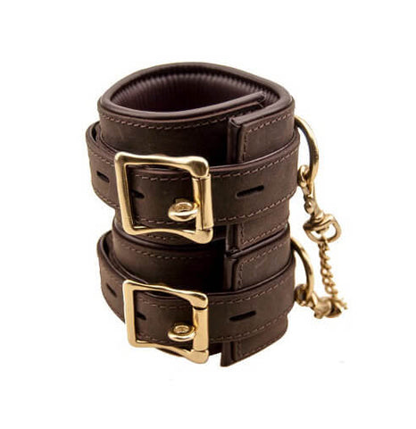 BOUND Nubuck Leather Ankle Restraints – Adjustable Leather Ankle Restraints Restraints