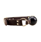 Bound Nubuck Leather Solid Ball Gag – Durable Leather Ball Gag > Bondage Gear > Gags and Bits