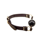 Bound Nubuck Leather Solid Ball Gag – Durable Leather Ball Gag > Bondage Gear > Gags and Bits