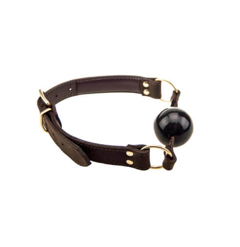 Bound Nubuck Leather Solid Ball Gag – Durable Leather Ball Gag > Bondage Gear > Gags and Bits