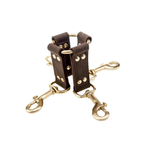 BOUND Nubuck Leather 4 Way Hog Tie – High-Quality Leather Bondage Restraint Restraints