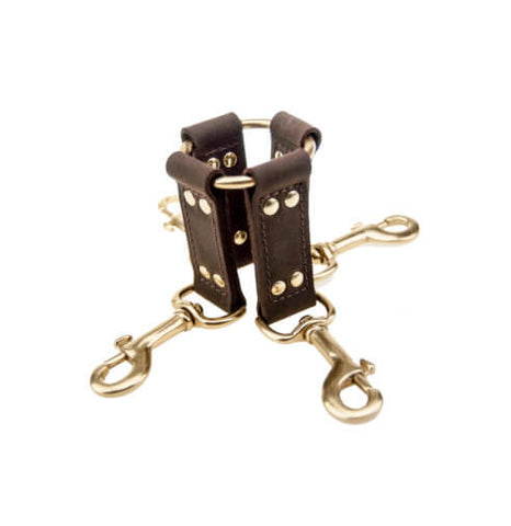 BOUND Nubuck Leather 4 Way Hog Tie – High-Quality Leather Bondage Restraint Restraints