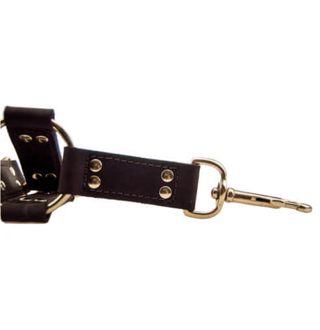 BOUND Nubuck Leather 4 Way Hog Tie – High-Quality Leather Bondage Restraint Restraints