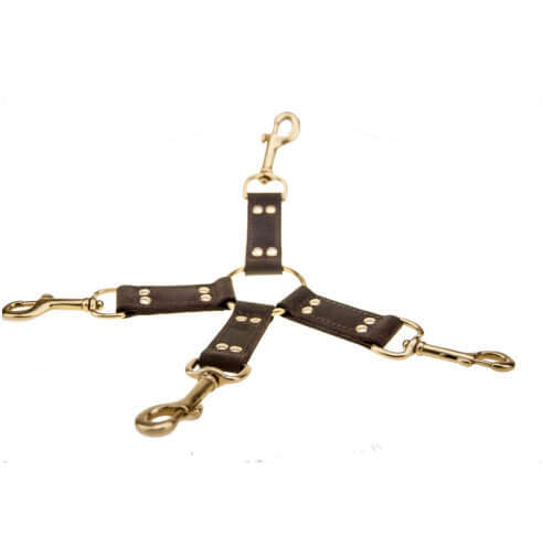 BOUND Nubuck Leather 4 Way Hog Tie – High-Quality Leather Bondage Restraint Restraints