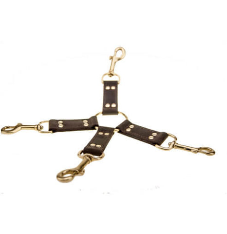 BOUND Nubuck Leather 4 Way Hog Tie – High-Quality Leather Bondage Restraint Restraints
