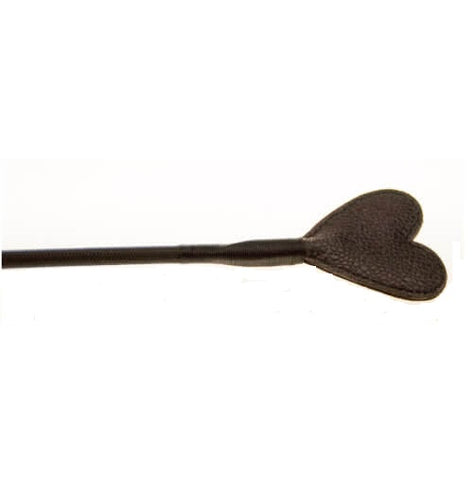 Bound Nubuck Leather Heart-Shaped Crop – Durable Leather Crop with Dual-Sided Tip Whips