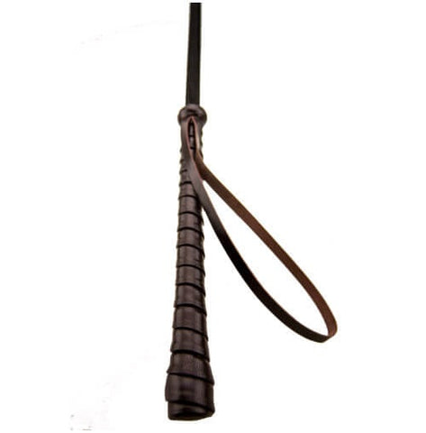 Bound Nubuck Leather Heart-Shaped Crop – Durable Leather Crop with Dual-Sided Tip Whips