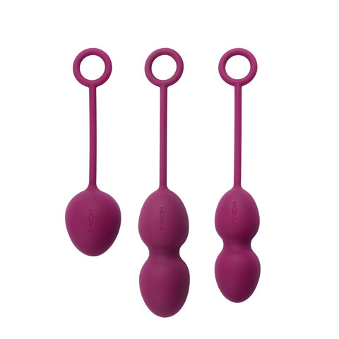 Svakom Nova (Violet) – Waterproof Silicone Kegel Balls with Three Weights and Easy-Removal String Default Title Kegel & Pelvic Exercisers