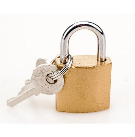 BOUND Padlock and Key – Polished Brass Restraint Lock Default Title > Bondage Gear > Restraints